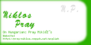 miklos pray business card